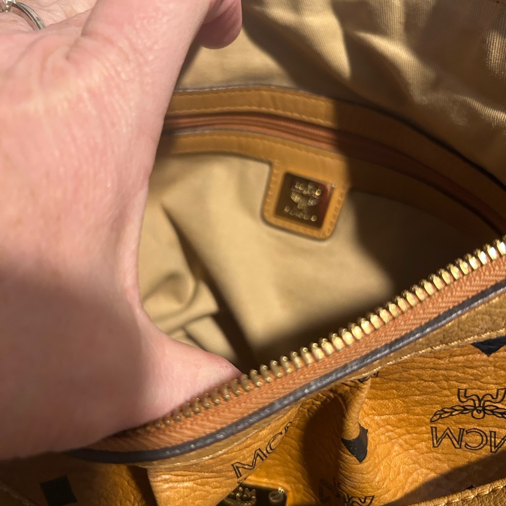 MCM Cognac Visetos Monogram Hobo Bag - Picture 9 of 12